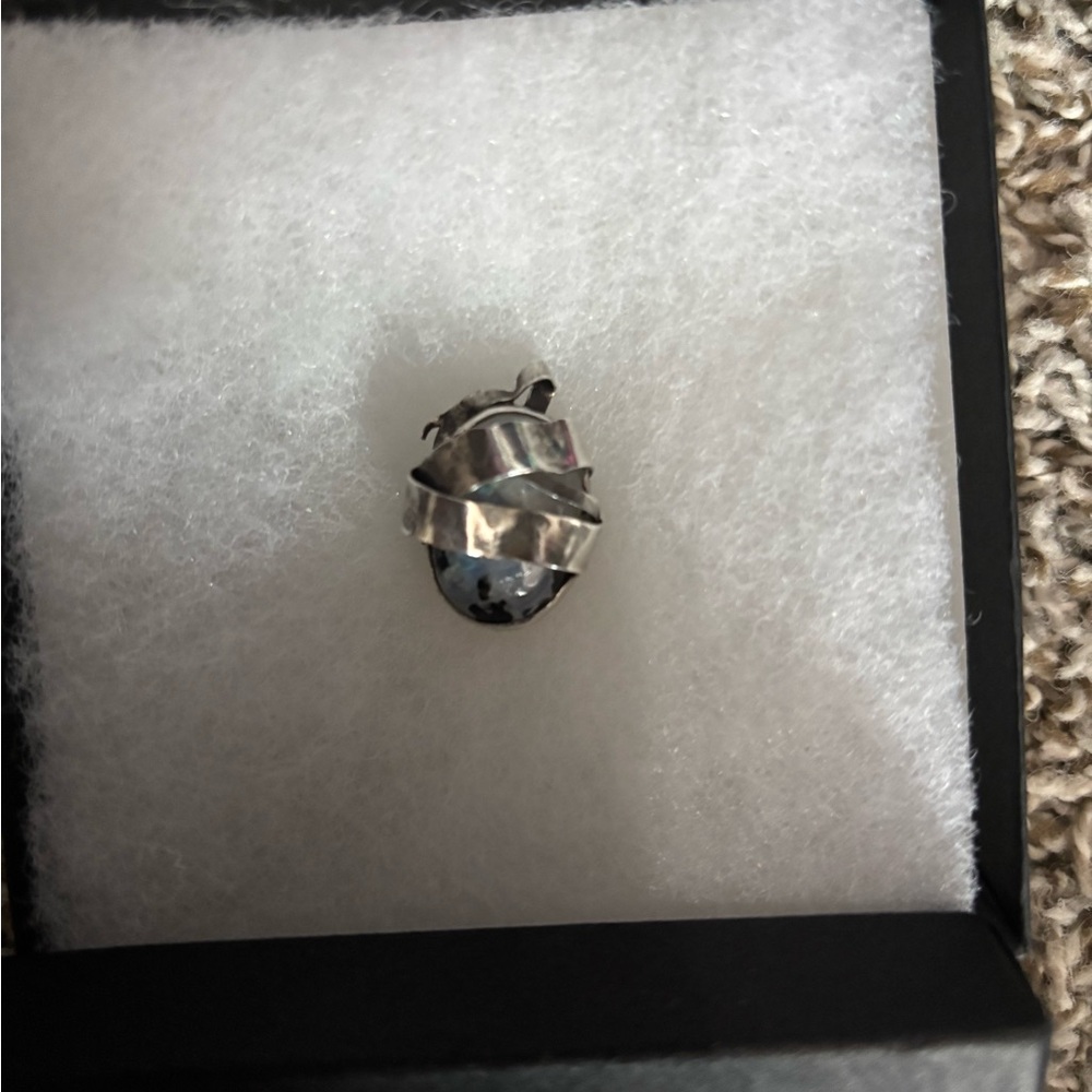 Sterling Silver Rainbow, Moonstone Pendant View 2